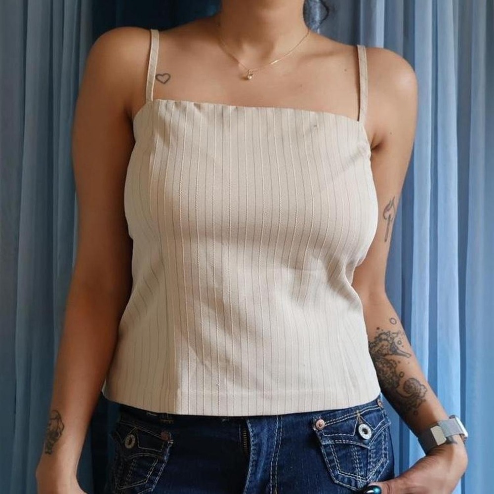Vanity Fair Vintage Pinstripe Cami Top